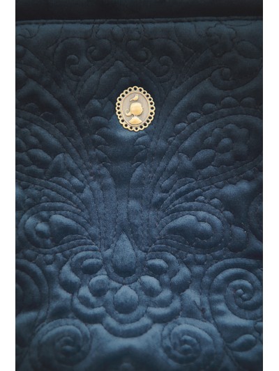 Kosmetiktasche Large Velvet Quiltey Days Blue 30 x 20,7 x 10 cm