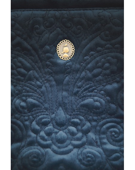 Kosmetiktasche Large Velvet Quiltey Days Blue 30 x 20,7 x 10 cm