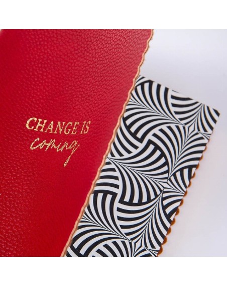 Notizbuch Change is coming Majoie, Rot, A5 240 Seiten