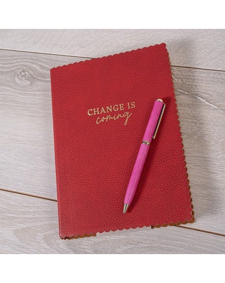 Notizbuch Change is coming Majoie, Rot, A5 240 Seiten