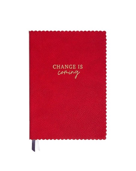 Notizbuch Change is coming Majoie, Rot, A5 240 Seiten