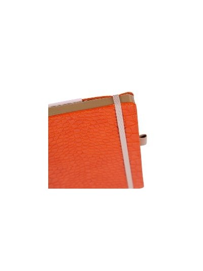 Notizbuch Kroko orange Majoie, Slim Line A5 144 Seiten