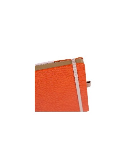 Notizbuch Schreibkladde Kroko orange Majoie, Slim Line A5 144 Seiten