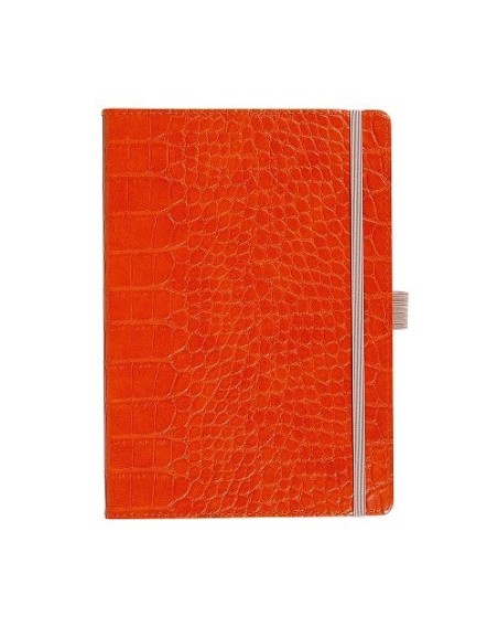 Notizbuch Schreibkladde Kroko orange Majoie, Slim Line A5 144 Seiten