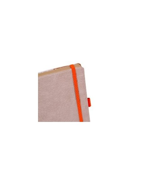 Notizbuch Kroko creme-natur Majoie, Slim Line A5 144 Seiten