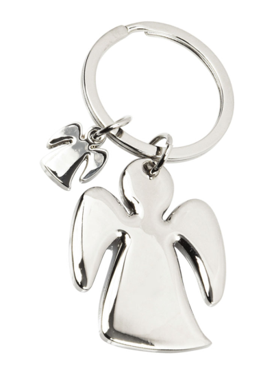 Schlüsselanhänger Schutzengel Chrom glänzend Schlüsselanhänger Schutzengel Chrom glänzend