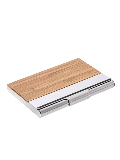 Visitenkartenetui Buchenholz und Edelstahl