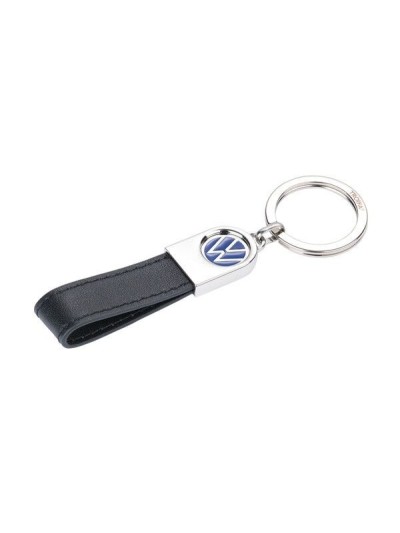 Schlüsselanhänger VW Logo Lederschlaufe