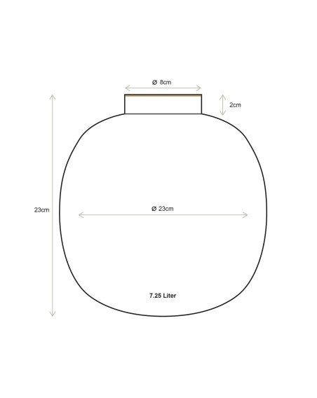 Pip Studio Vase, 23 cm Dunkelblau