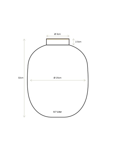 Pip Studio Vase, 32 cm Flieder matt, Metall
