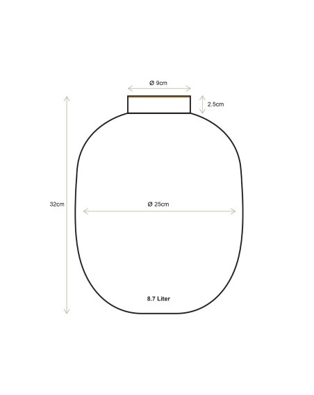 Pip Studio Vase, 32 cm Khaki