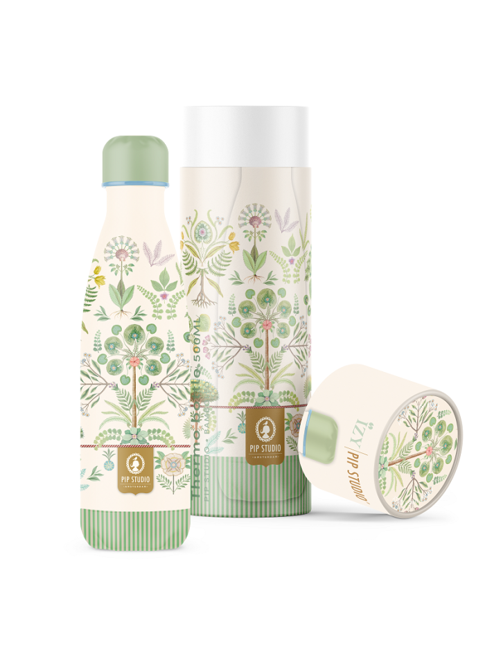 Thermosflasche, Wasserflasche Bottle "Bamboleo" Off White, 500 ml Thermosflasche, Wasserflasche Bottle "Bamboleo" Off White, 500 ml