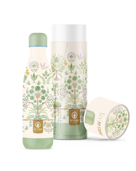 Thermosflasche, Wasserflasche Bottle "Bamboleo" Off White, 500 ml