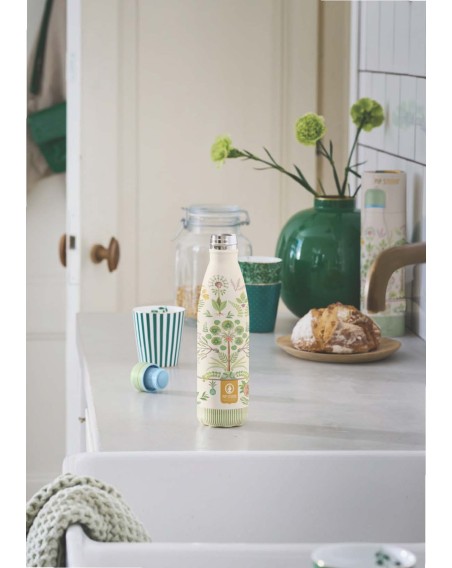 Thermosflasche, Wasserflasche Bottle "Bamboleo" Off White, 500 ml