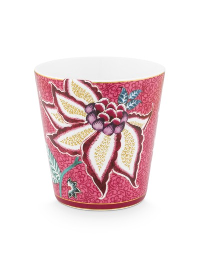 Flower Festival 4er Set Tassen im Geschenkkarton, 230ml, dunkelpink