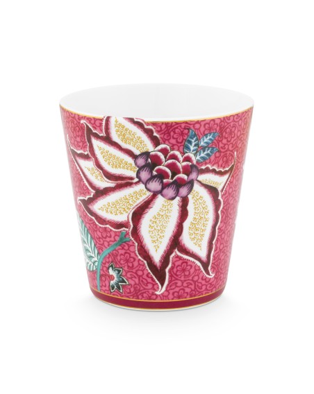 Flower Festival 4er Set Tassen im Geschenkkarton, 230ml, dunkelpink