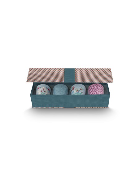 Flower Festival 4er Set Tassen im Geschenkkarton, 230ml, blauk