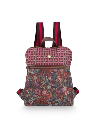 Pip Studio Rucksack Finlee Backpack Tutti i Fiori Red, 28x11x36 cm