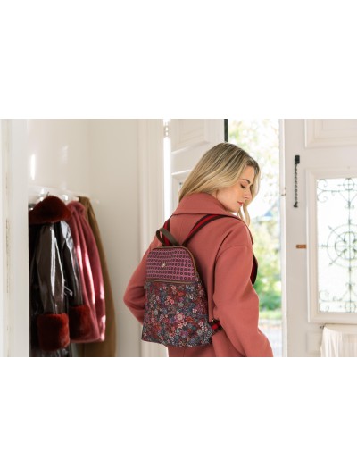 Pip Studio Rucksack Finlee Backpack Tutti i Fiori Red, 28x11x36 cm