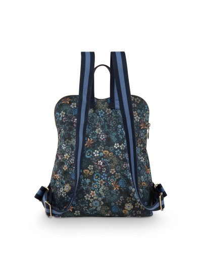 Pip Studio Rucksack Finlee Backpack Tutti i Fiori Blue, 28x11x36 cm