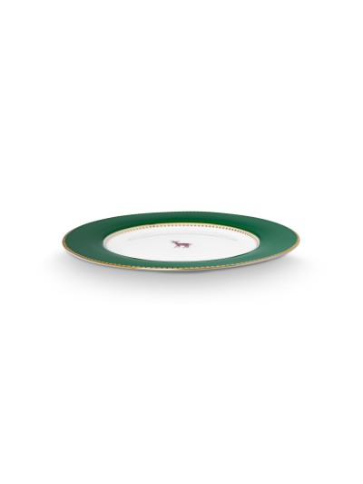 Teller Love Birds Dark Green 17 cm mit Hirsch