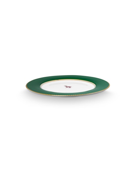 Teller Love Birds Dark Green 17 cm mit Hirsch
