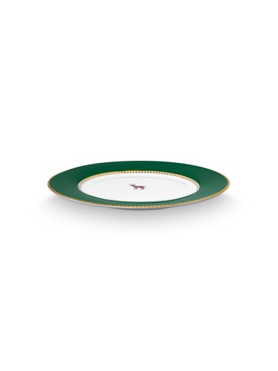 Teller Love Birds Dark Green 21 cm mit Hirsch