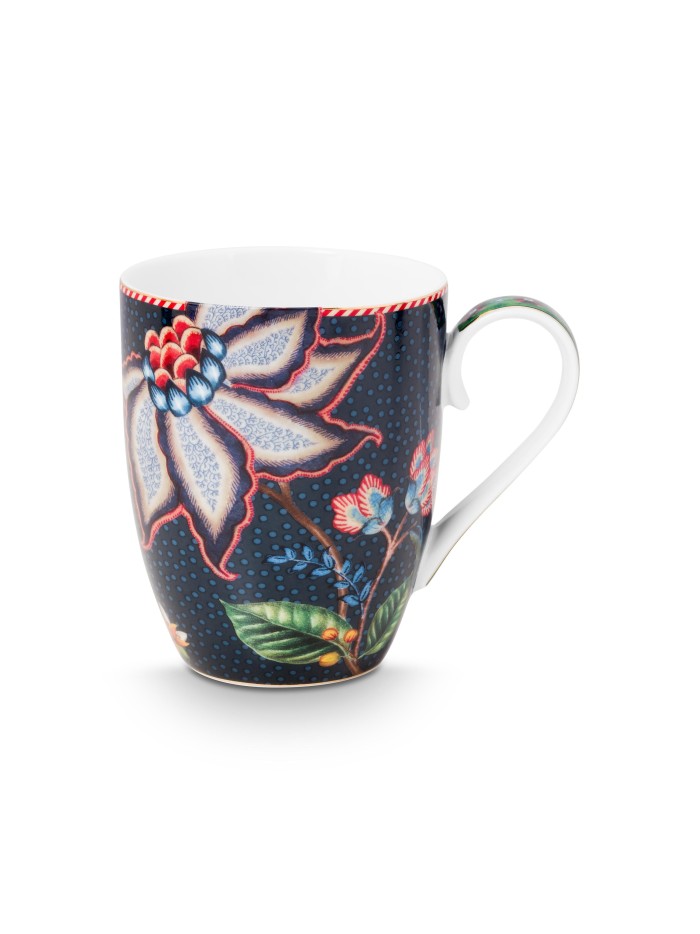 Tasse Mug Large Flower Berry Blues 350 ml Blau