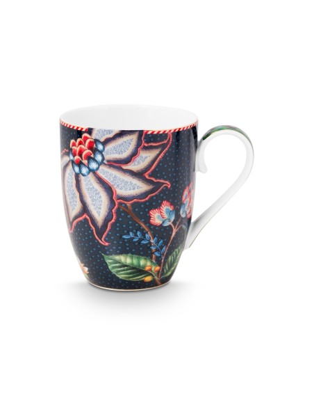 Tasse Mug Large Flower Berry Blues 350 ml Blau