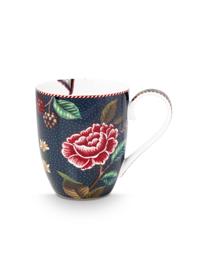 Tasse Mug XL Flower Berry Blues 450 ml Blau