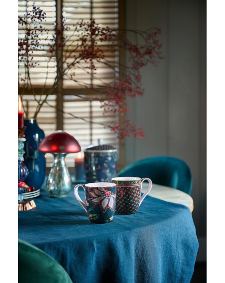 Tasse Mug XL Flower Berry Blues 450 ml Blau