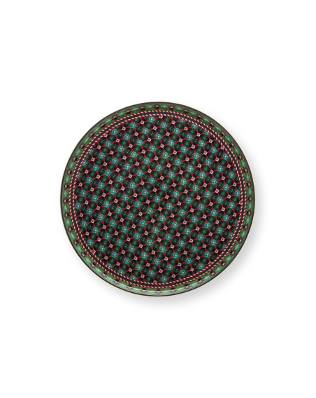 Tortenplatte auf Fuß Mini Cake Tray Clover Green 21 x 6 cm