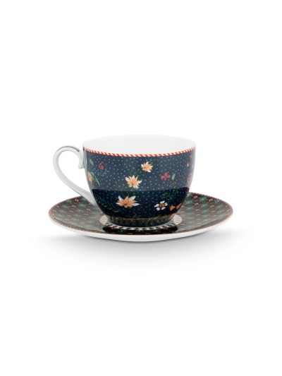 Tasse mit Untertasse Berry Blues 280 ml Blau