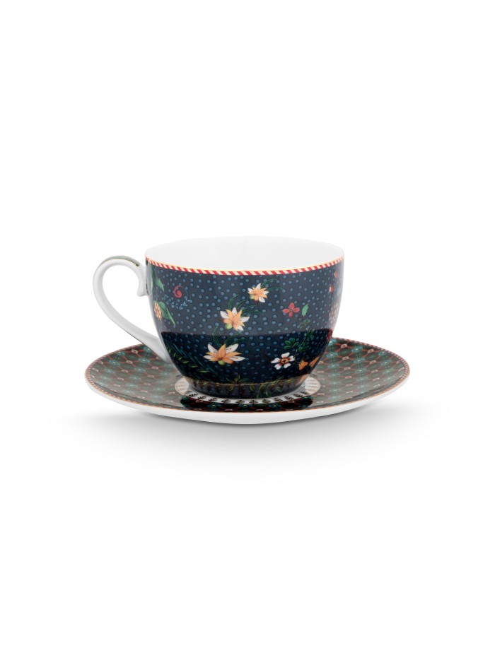 Tasse mit Untertasse Berry Blues 280 ml Blau