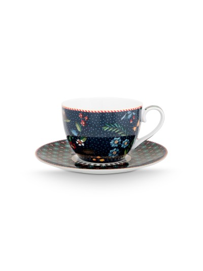 Tasse mit Untertasse Berry Blues 280 ml Blau