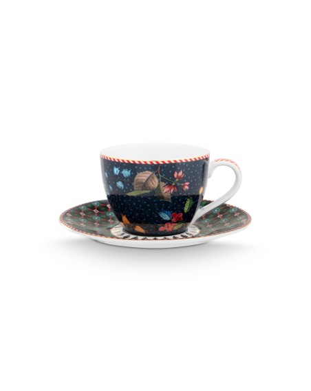 Espresso Tasse mit Untertasse Berry Blues 120 ml Blau