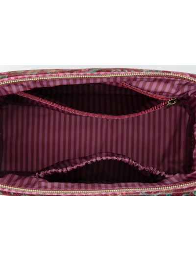 Kosmetiktasche Cooper Querida Velvet Red Medium, 22,5 x 9 cm