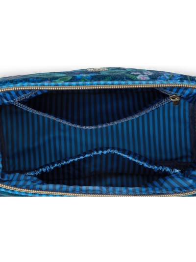 Kosmetiktasche Cooper Querida Velvet Blue Medium, 22,5 x 9 cm