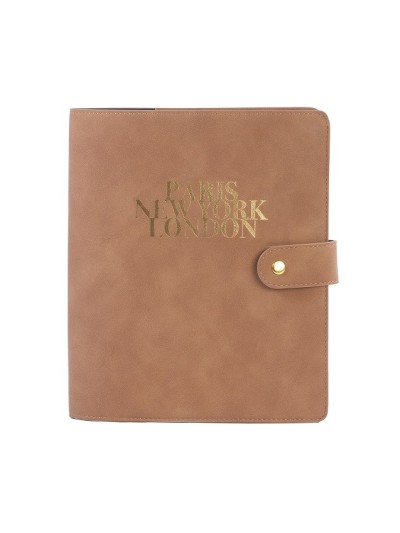 Notizbuch Schreibkladde ''Paris-New York-London''  Majoie 240 Seiten A5 Camel