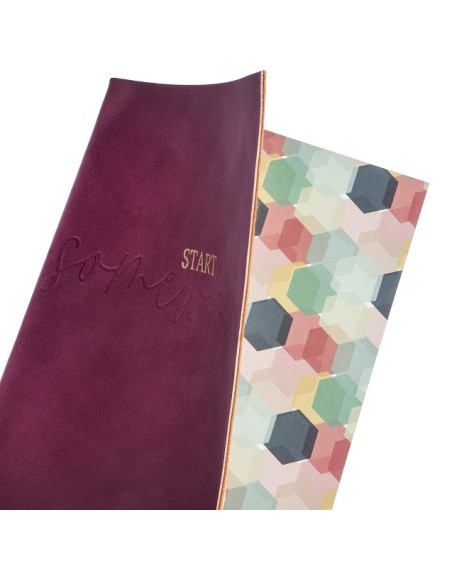 Notizbuch Schreibkladde "Start somewhere" A5 240 Seiten, Beere
