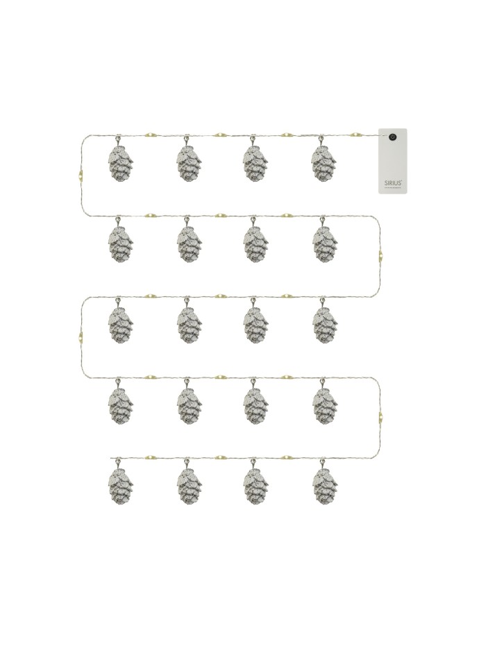 Sirius "Molly" LED Lichterkette Zapfen braun mit Schnee, 2 m, Batterie Sirius "Molly" LED Lichterkette Zapfen braun mit Schnee, 2 m, Batterie