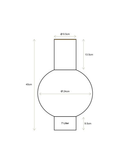 Pip Studio Vase, 40 cm Mid Green