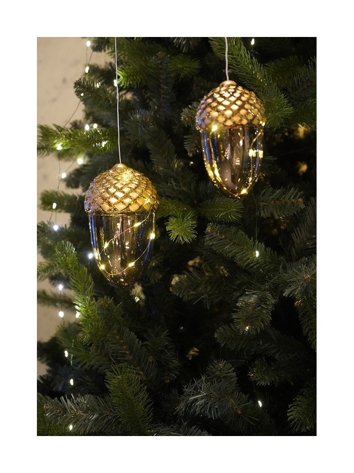 Sirius LED Tannenzapfen 16 cm "Celina Acorn" Glas, Batterie Sirius LED Tannenzapfen 16 cm "Celina Acorn" Glas, Batterie