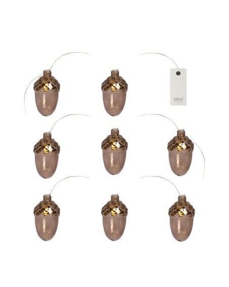 Sirius LED Tannenzapfen Lichterkette "Celina Acorn" Glas, Batterie