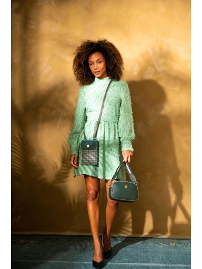 Pip Studio Umhängetasche - Handtasche Frida, Small Green 21 x 6 x 13 cm