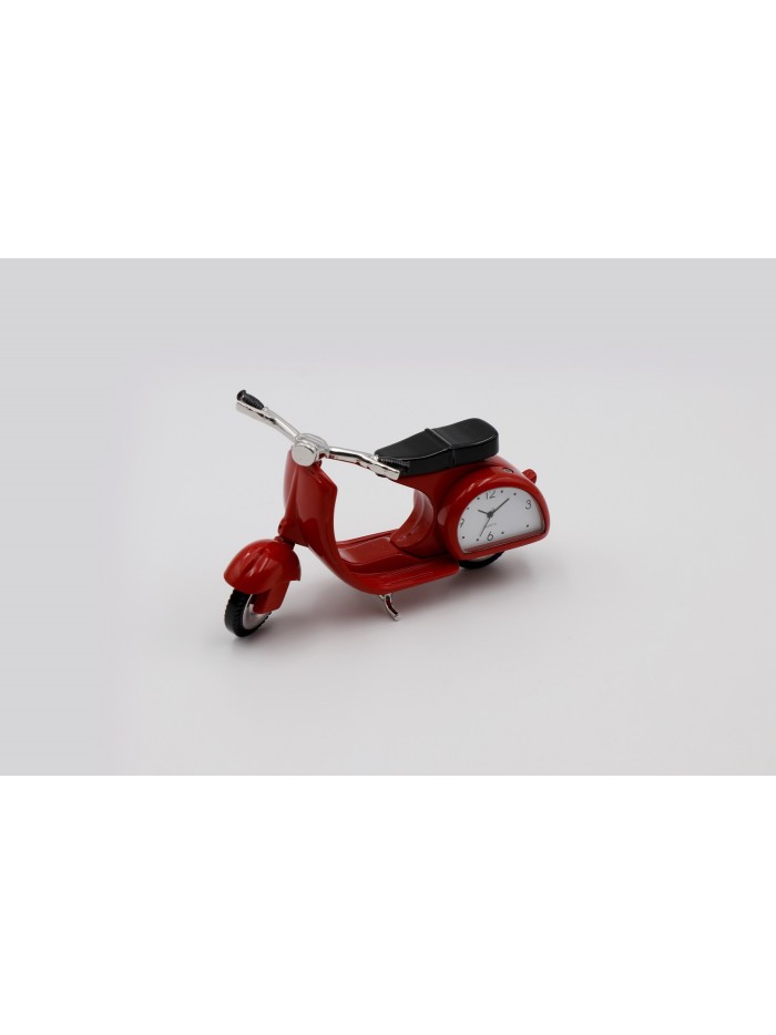 Tischuhr Roller "Vespa" rot Metall