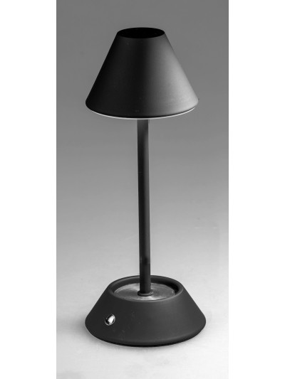 LED Tischlampe Touch Dimmer 26 cm matt schwarz, Metall, USB