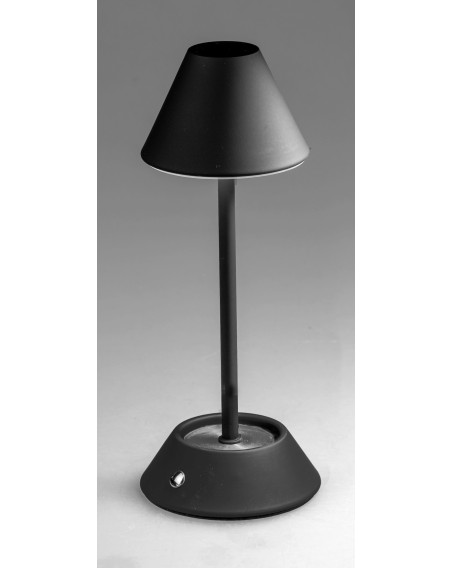 LED Tischlampe Touch Dimmer 26 cm matt schwarz, Metall, USB