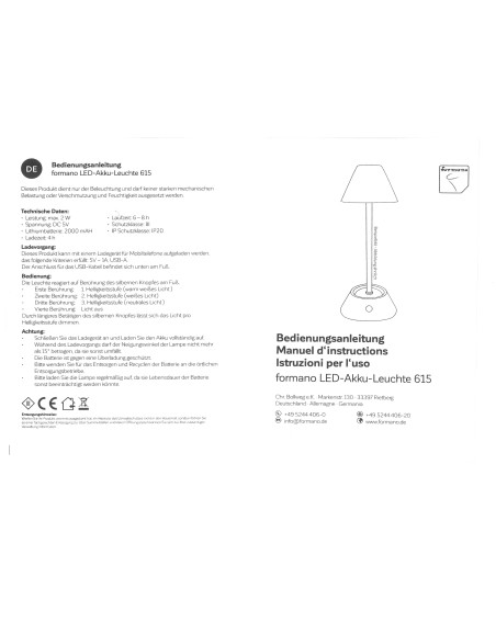 LED Tischlampe Touch Dimmer 26 cm matt grün, Metall, USB
