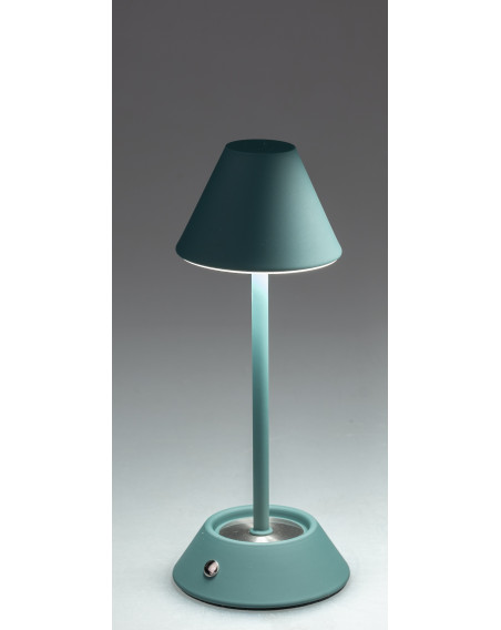 LED Tischlampe Touch Dimmer 26 cm matt grün, Metall, USB